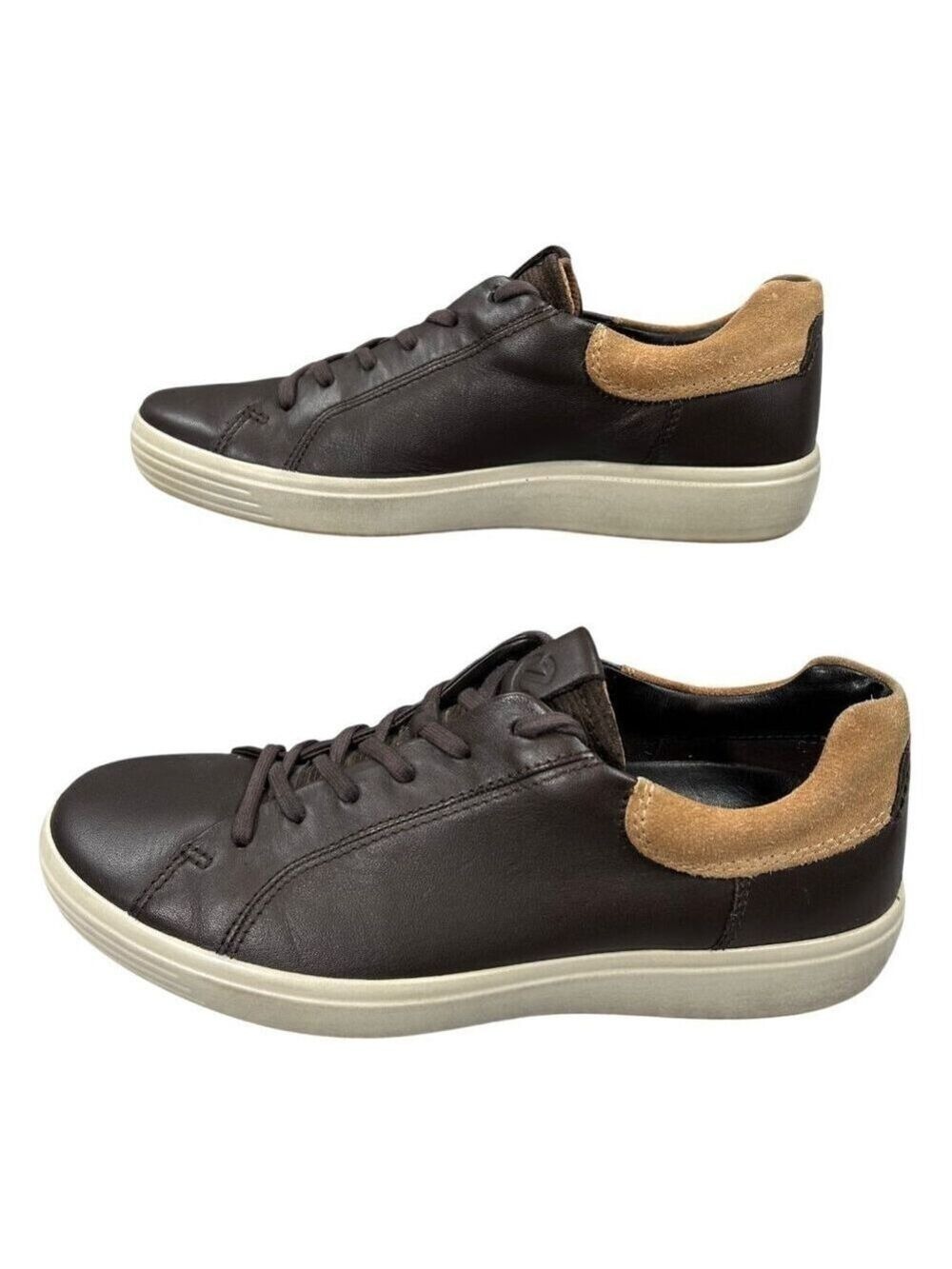 Ecco Men's "Soft 7" Brown Leather Casual Sneaker Shoe US 7, EU 41